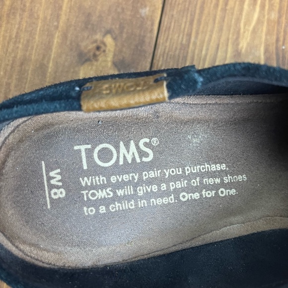 Toms Leila black suede mules size 8 - Picture 5 of 8